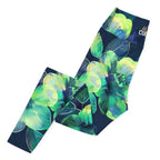 [Floral Bloom] Electric Flora Yoga Leggings