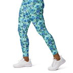 [Floral Bloom] Azure Meadow Yoga Leggings