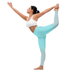 [THC Basics] Frosted Cyan Yoga Leggings