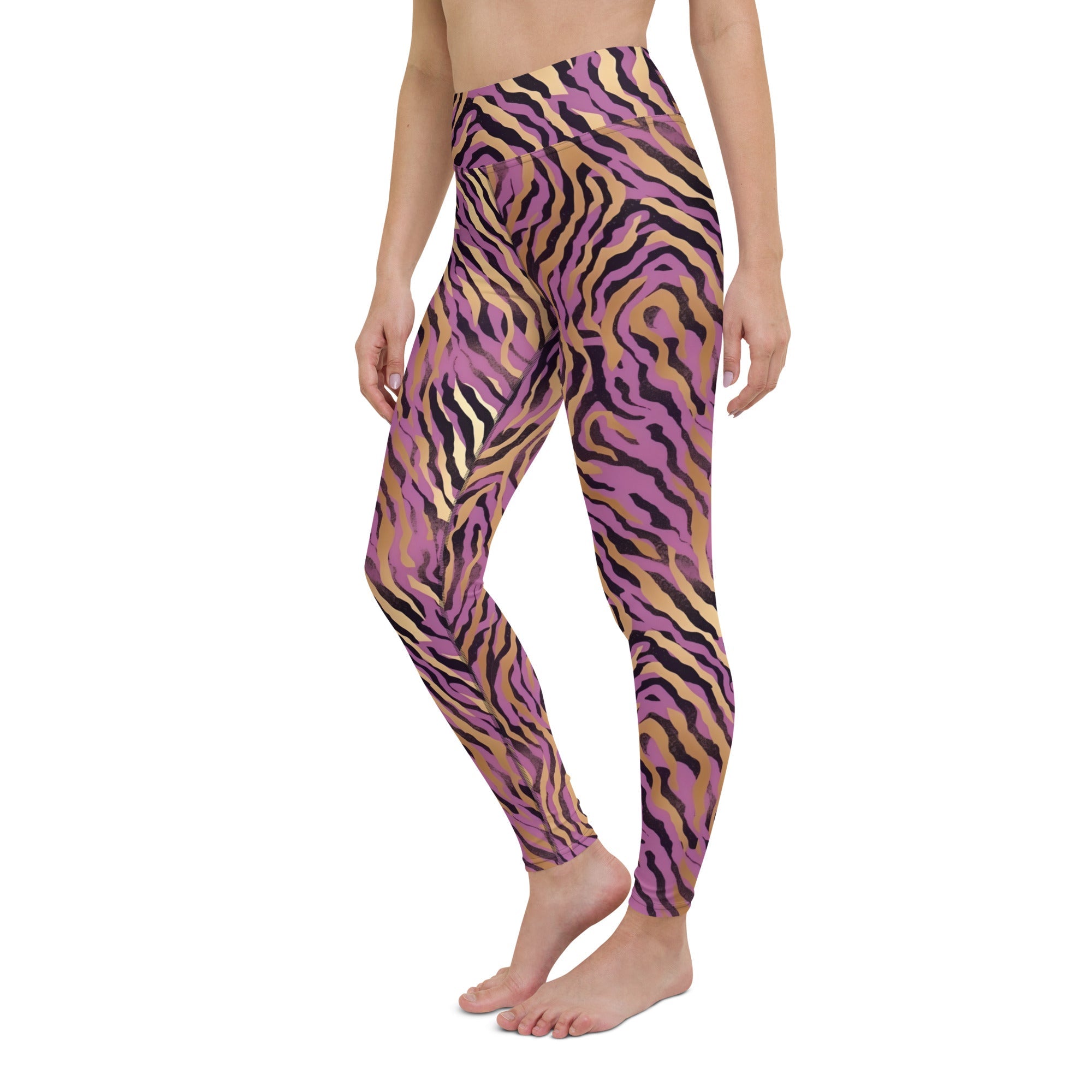 [Wild Side] Purple Stripie Yoga Leggings