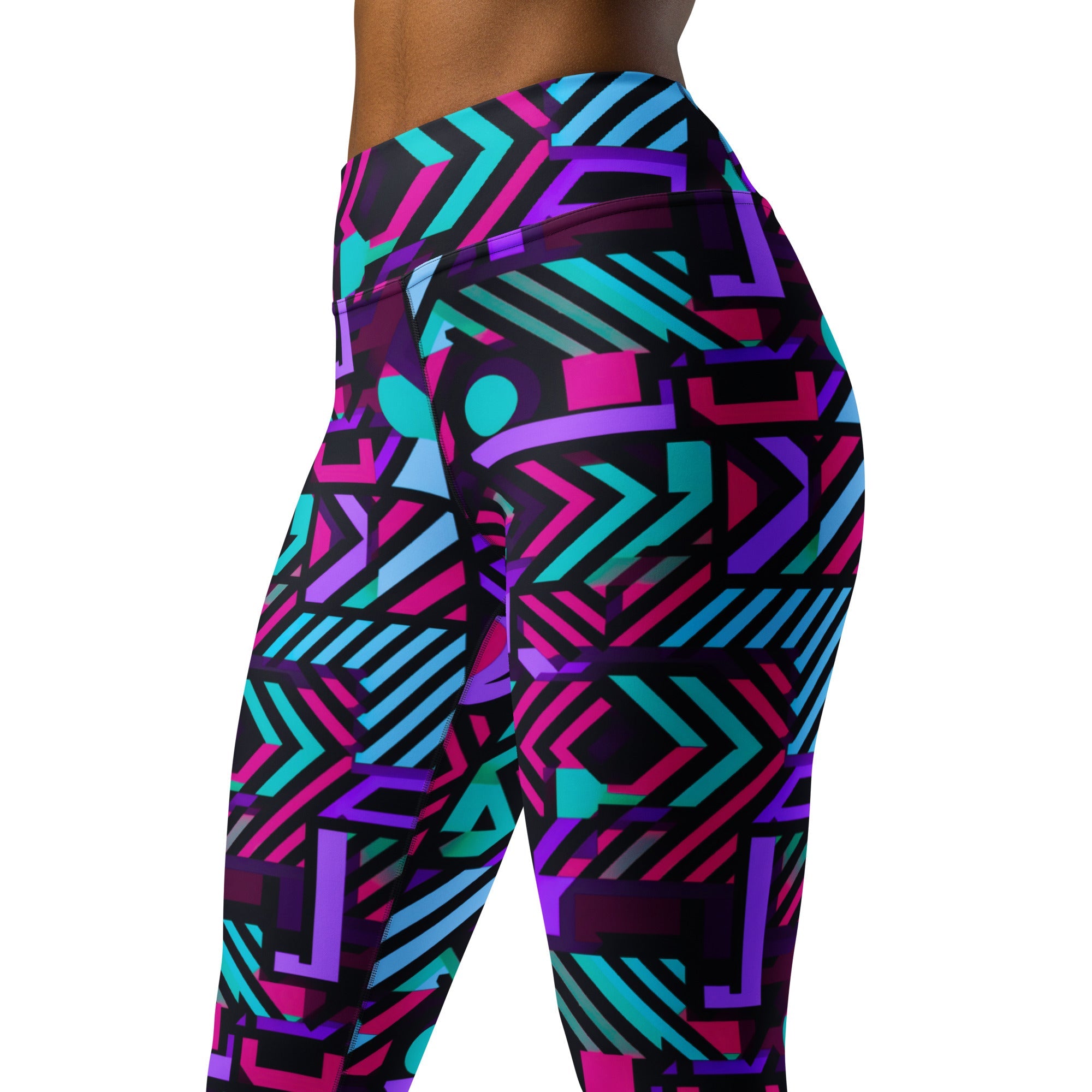 [GeoModa] Poly Pizzazz Yoga Leggings