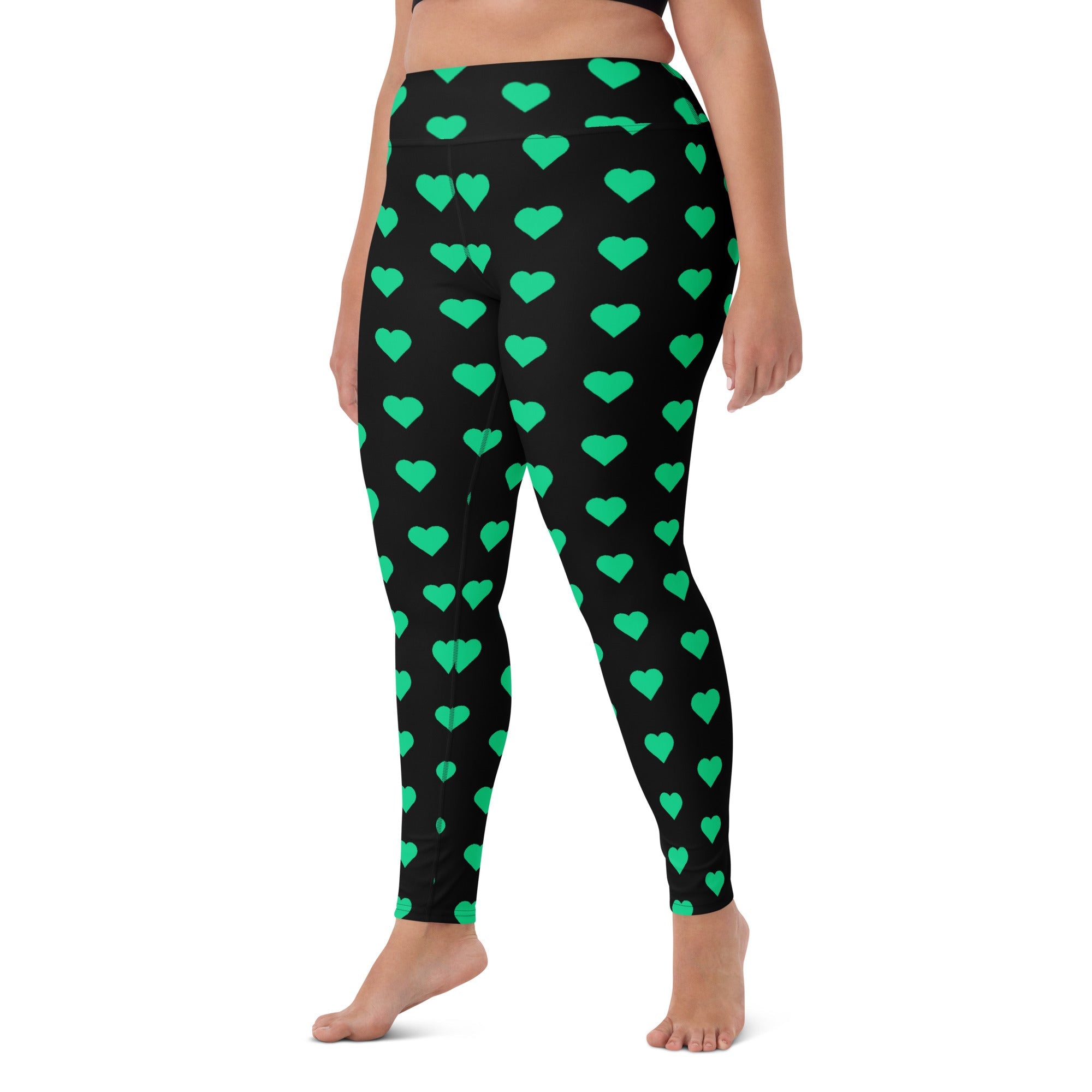 [GeoModa] Minted Heart Yoga Leggings