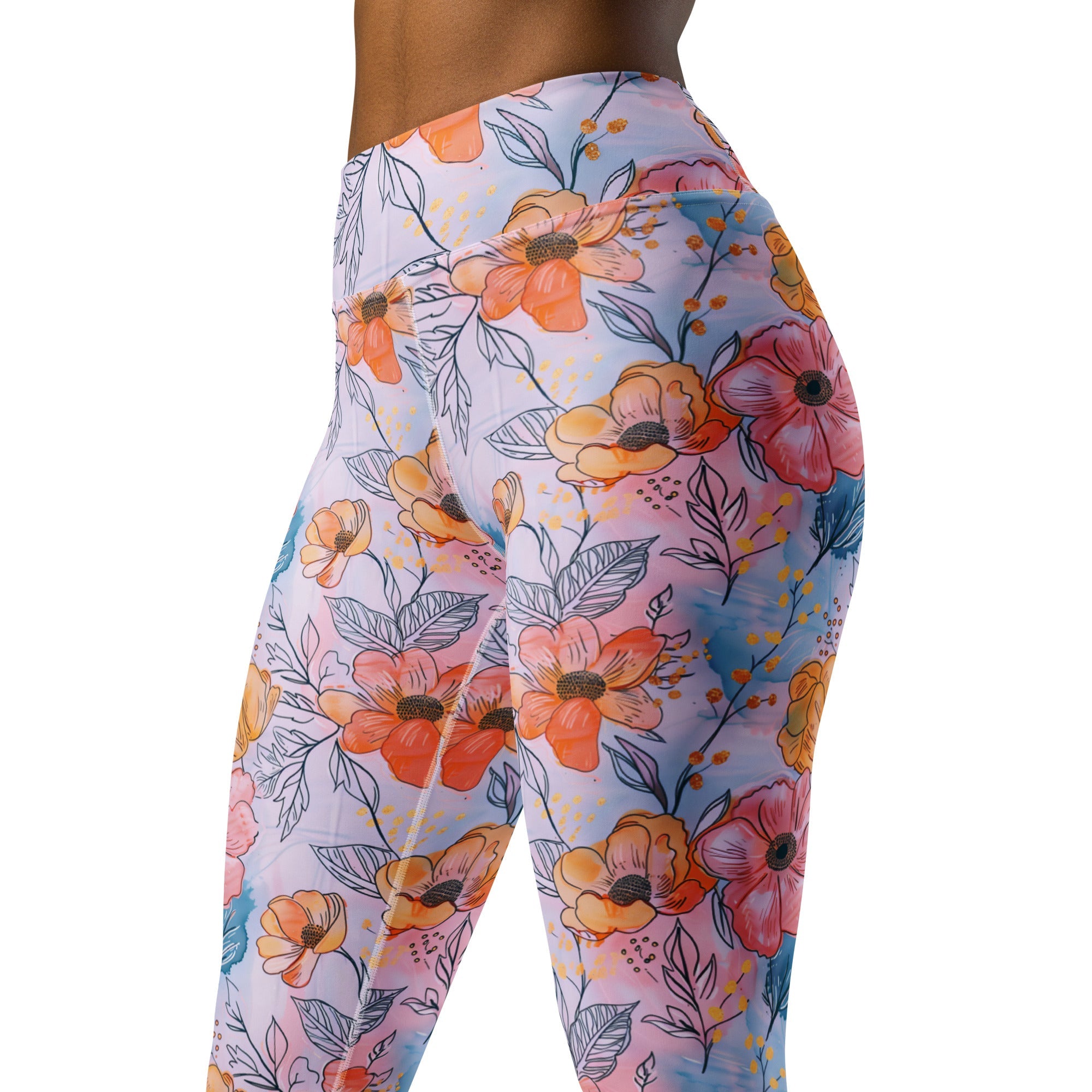 [Floral Bloom] Spring Serenade Yoga Leggings