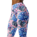 [Floral Bloom] Blushing Hydrangea Yoga Leggings