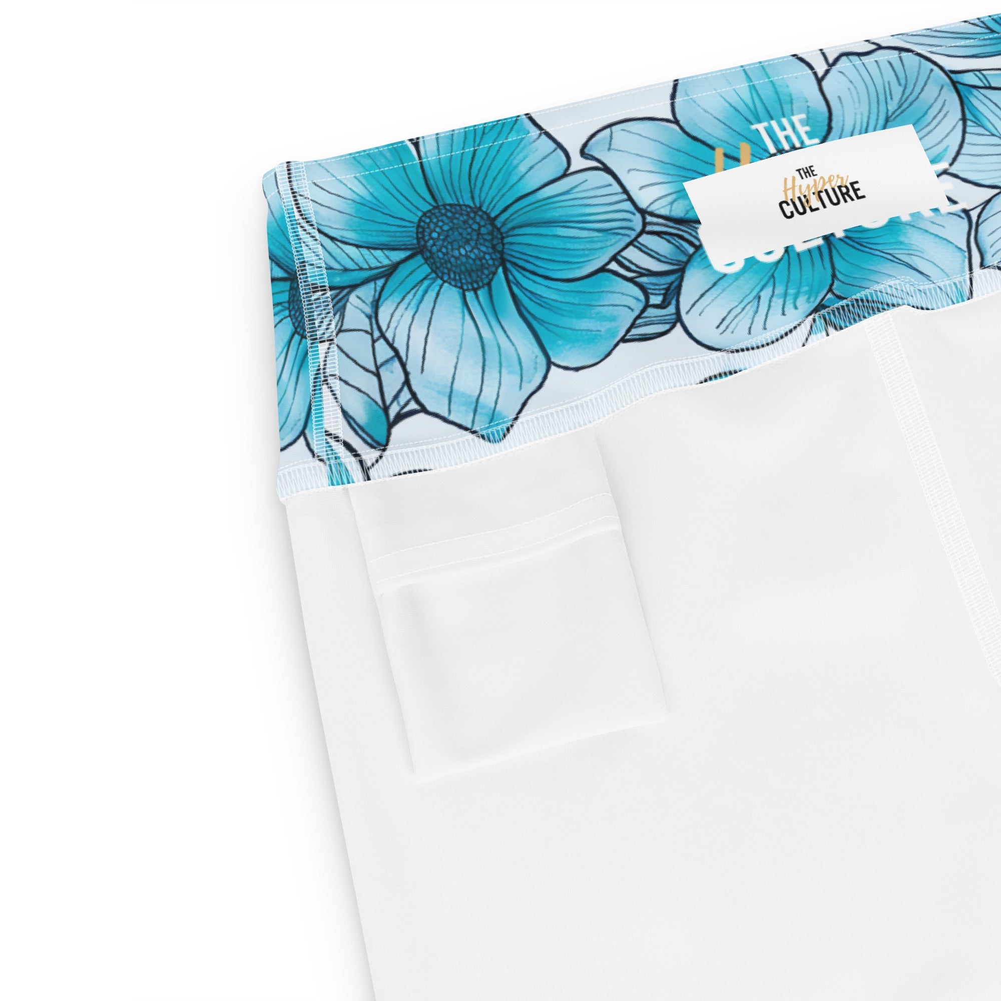 [Floral Bloom] Blue Mystique Yoga Leggings