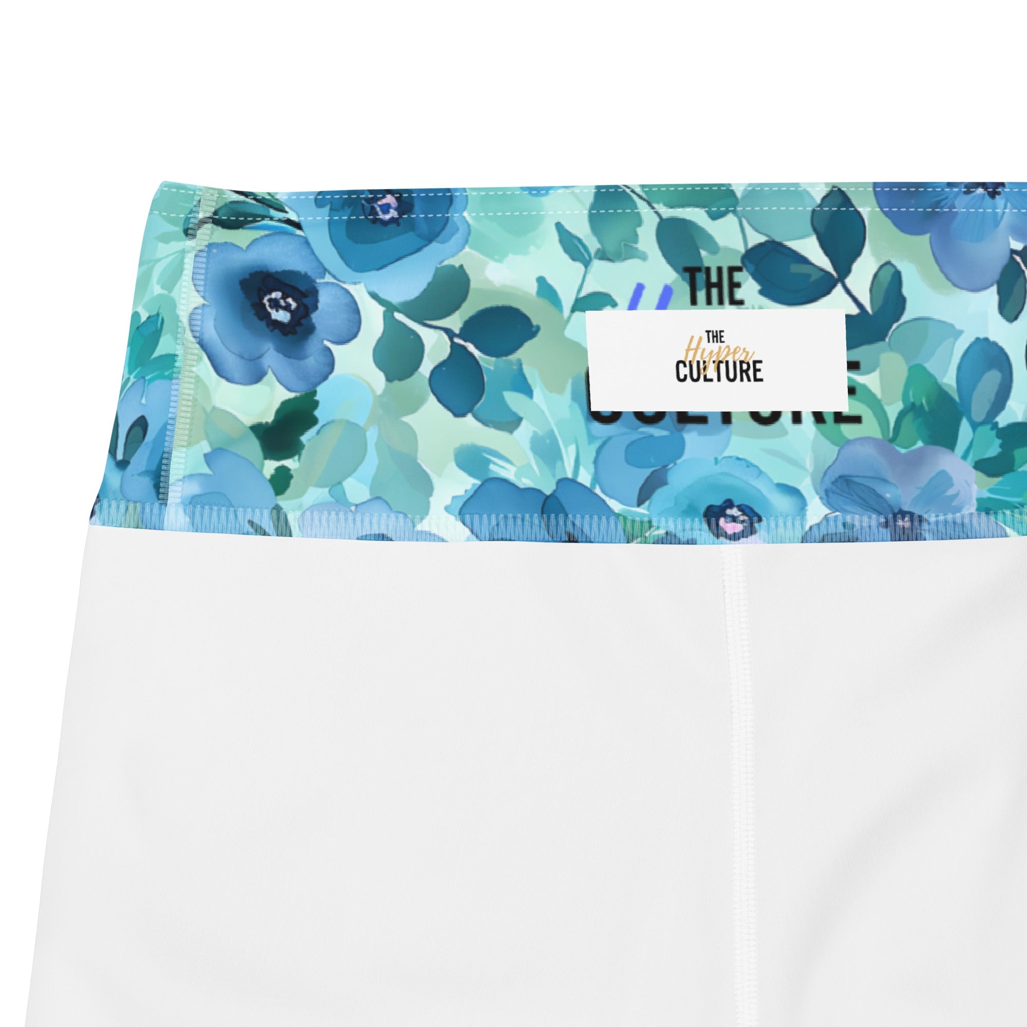 [Floral Bloom] Azure Meadow Yoga Leggings