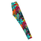 [Floral Bloom] Neon Yoga Leggings