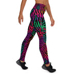 [Wild Side] Neon Zebra Yoga Leggings