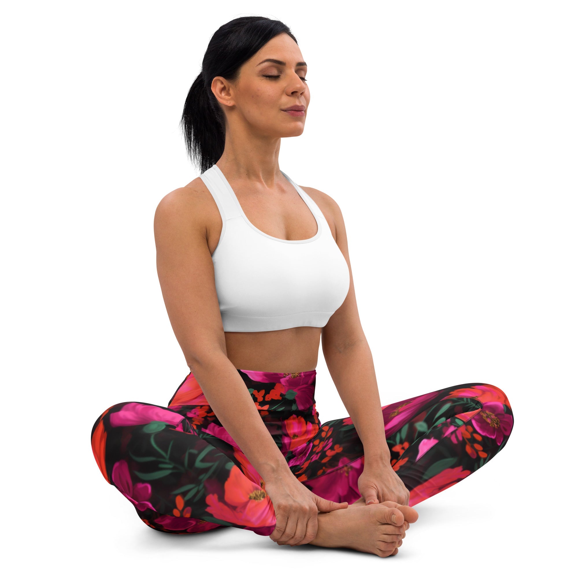 [Floral Bloom] Night Flora Yoga Leggings
