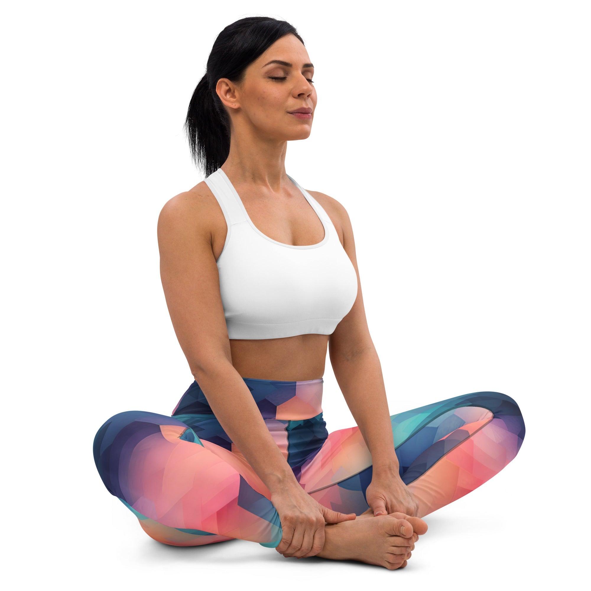 [GeoModa] Cubic Blush Yoga Leggings