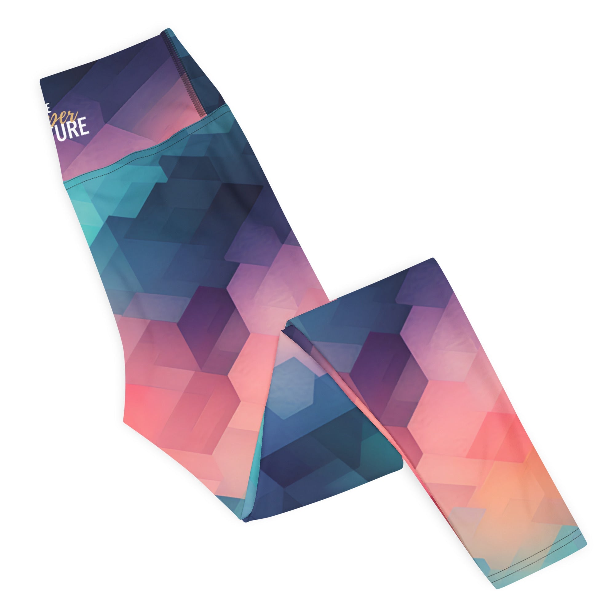 [GeoModa] Cubic Blush Yoga Leggings