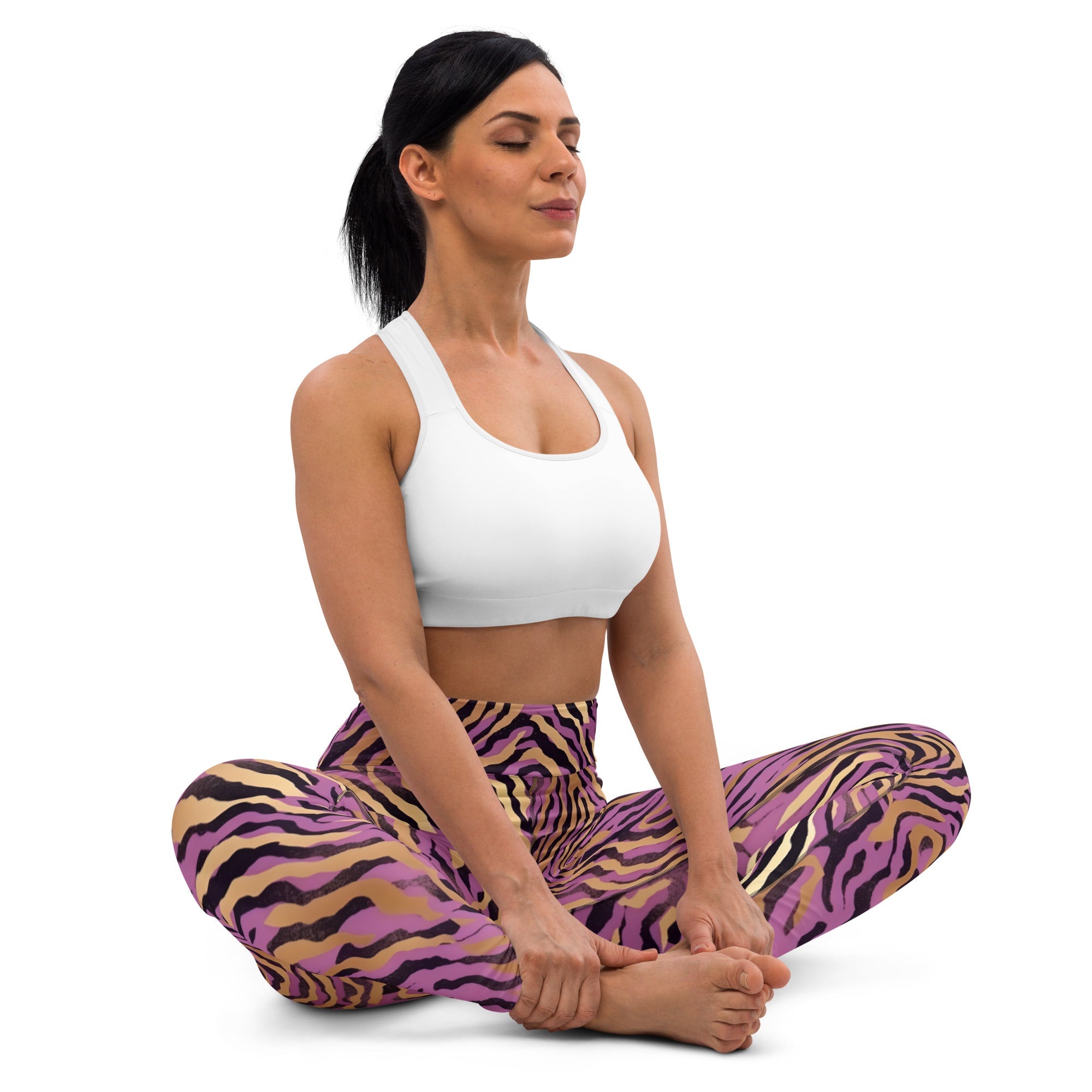 [Wild Side] Purple Stripie Yoga Leggings