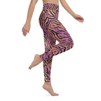 [Wild Side] Purple Stripie Yoga Leggings
