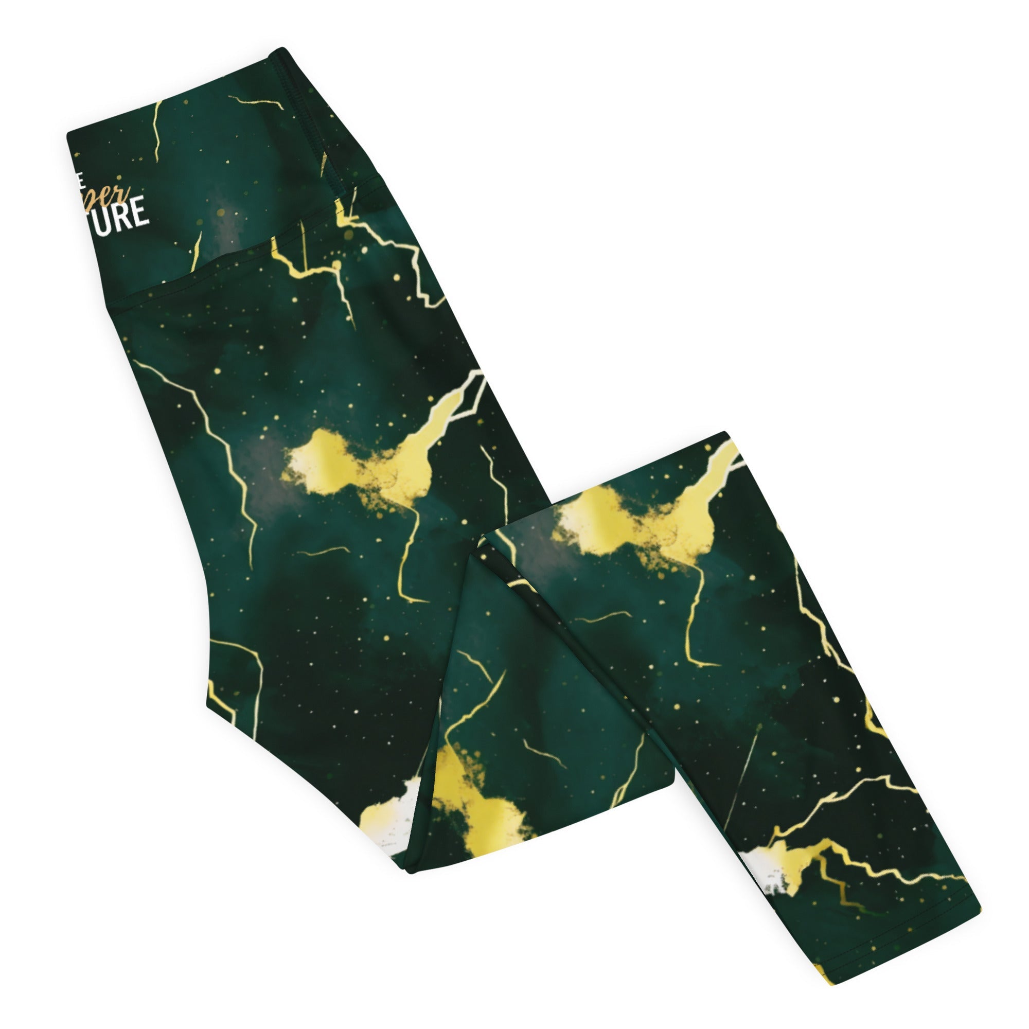 [Luxe Chic] Green Thunder Yoga Leggings
