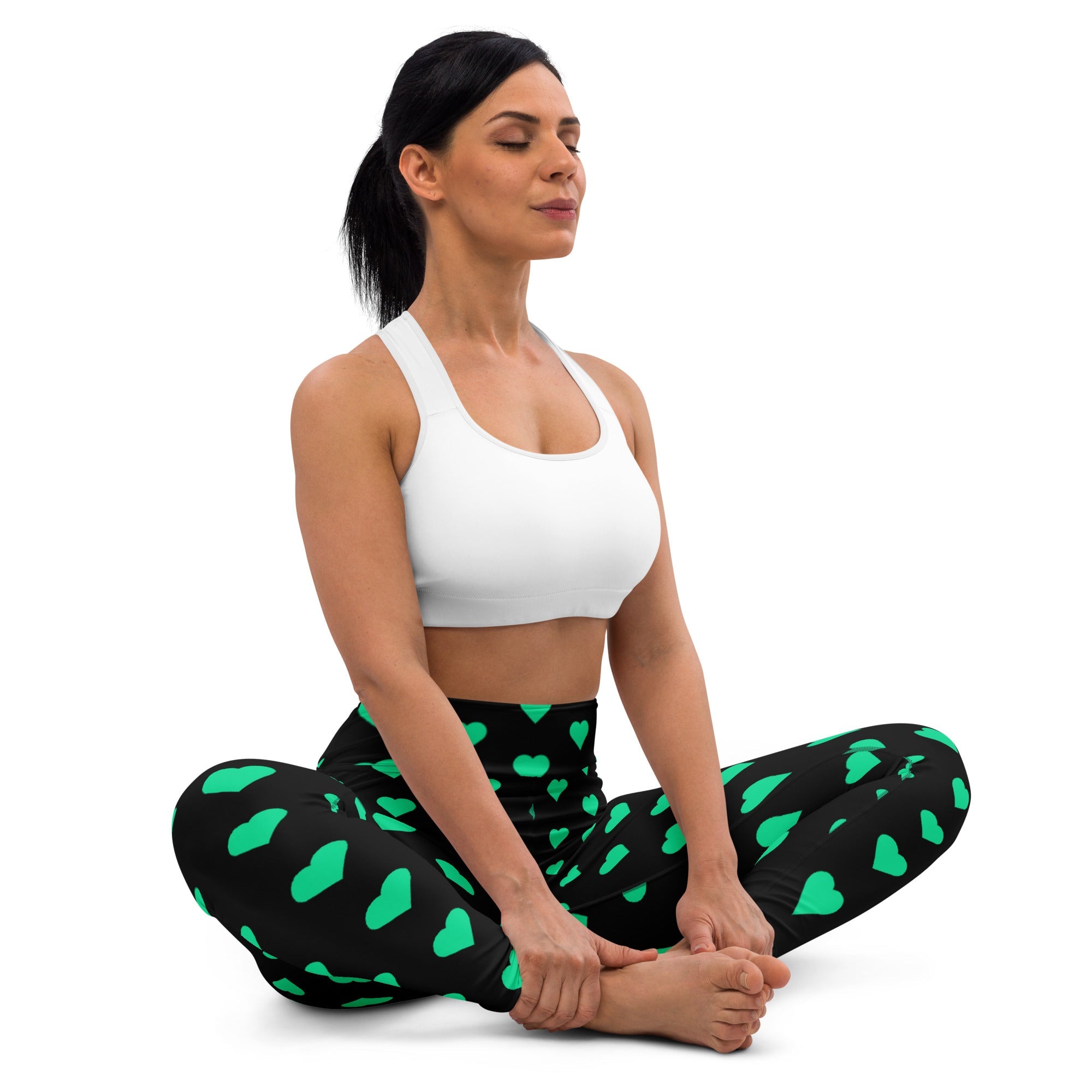 [GeoModa] Minted Heart Yoga Leggings