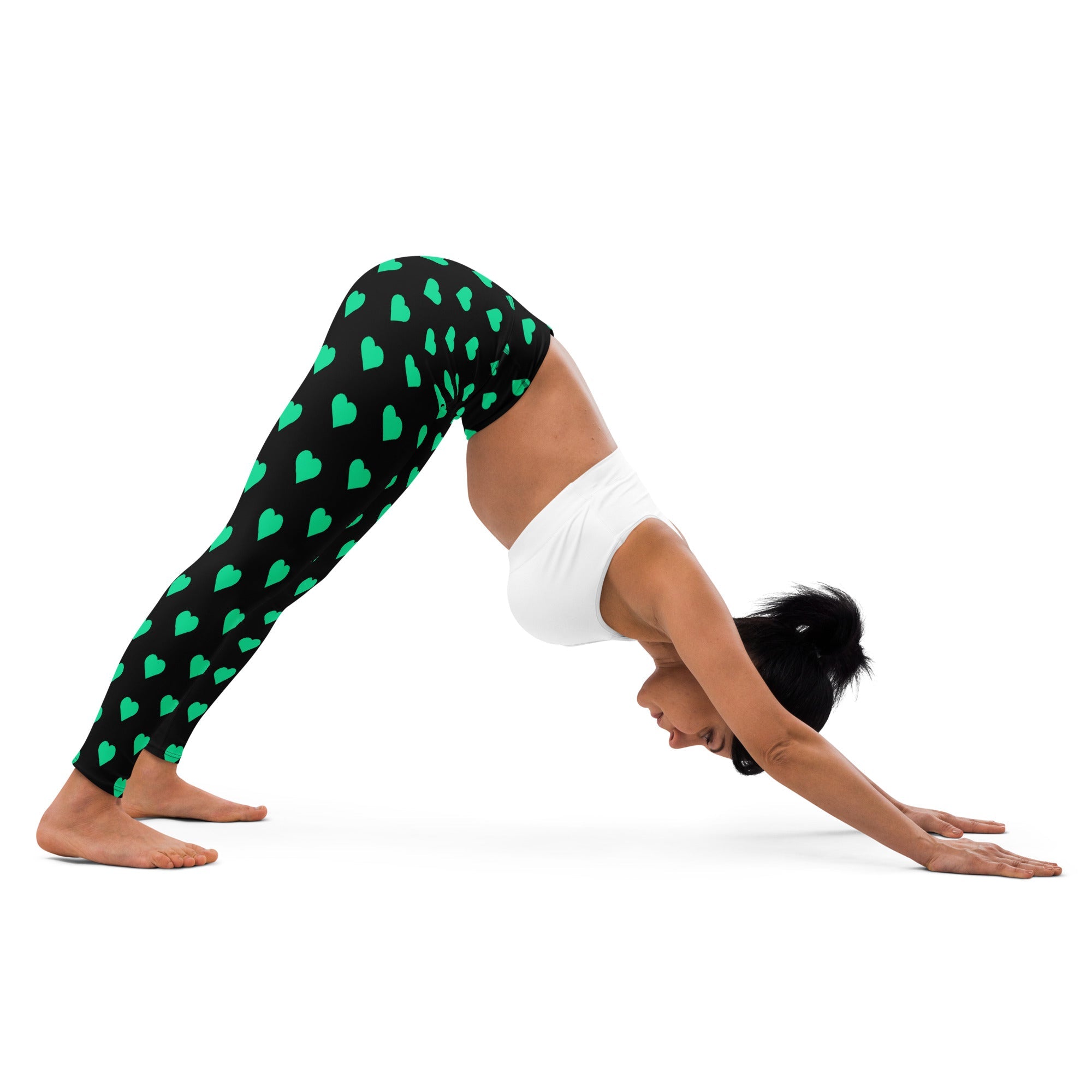 [GeoModa] Minted Heart Yoga Leggings