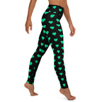 [GeoModa] Minted Heart Yoga Leggings