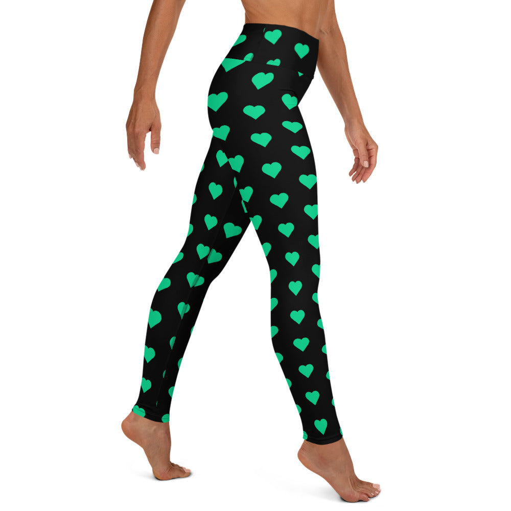 [GeoModa] Minted Heart Yoga Leggings