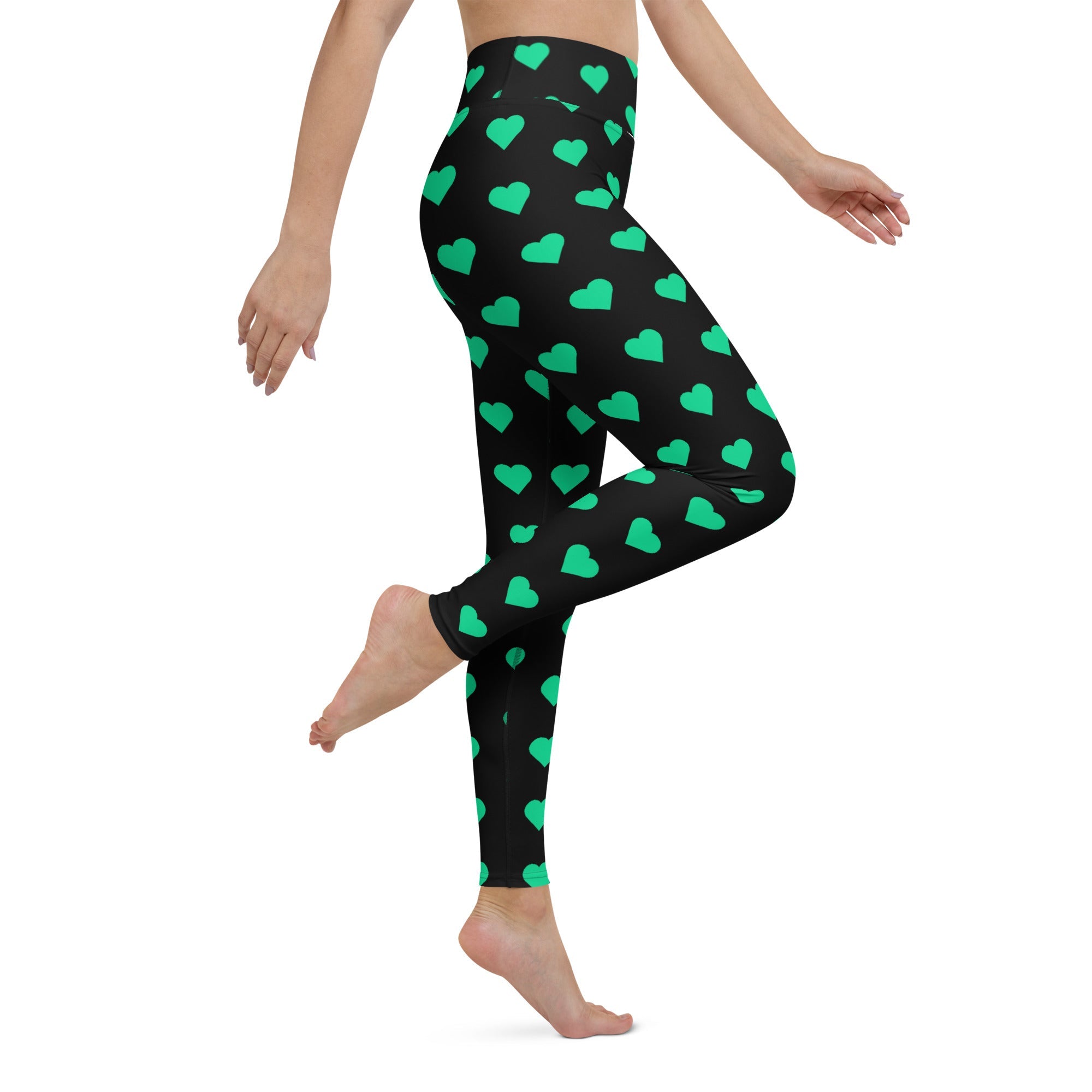 [GeoModa] Minted Heart Yoga Leggings
