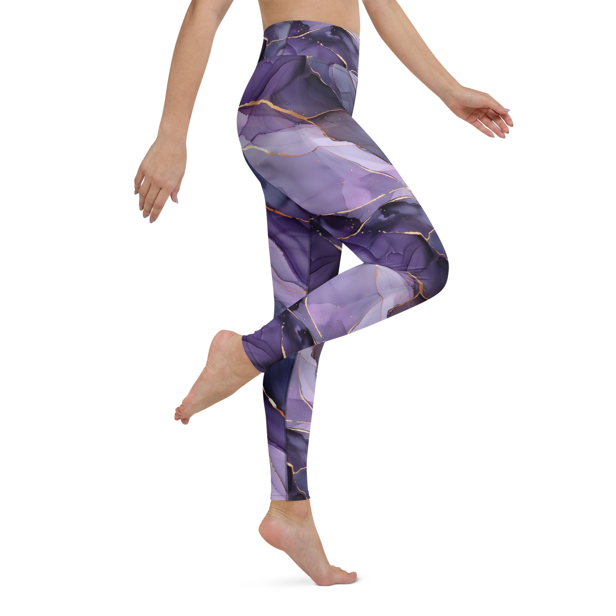 [Luxe Chic] Amethyst Gleam Yoga Leggings