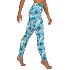 [Floral Bloom] Blue Mystique Yoga Leggings