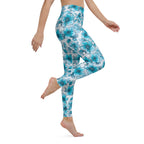 [Floral Bloom] Blue Mystique Yoga Leggings