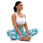 [Floral Bloom] Blue Mystique Yoga Leggings