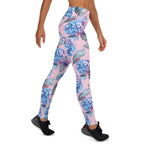 [Floral Bloom] Blushing Hydrangea Yoga Leggings