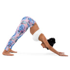 [Floral Bloom] Blushing Hydrangea Yoga Leggings