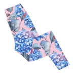 [Floral Bloom] Blushing Hydrangea Yoga Leggings