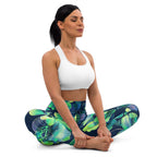 [Floral Bloom] Electric Flora Yoga Leggings