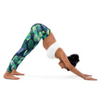 [Floral Bloom] Electric Flora Yoga Leggings