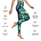 [Floral Bloom] Electric Flora Yoga Leggings