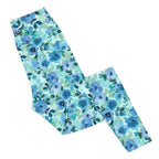 [Floral Bloom] Azure Meadow Yoga Leggings