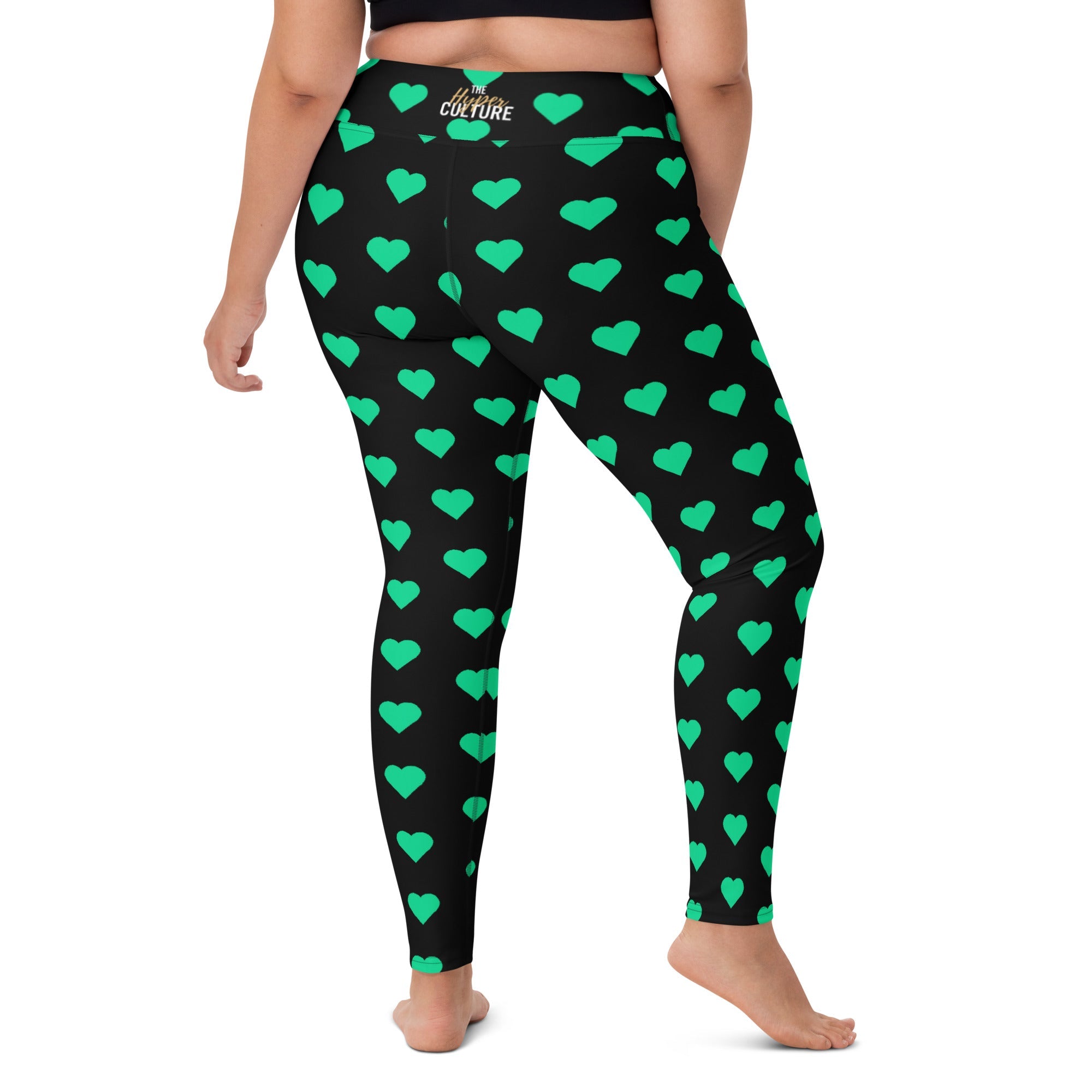 [GeoModa] Minted Heart Yoga Leggings