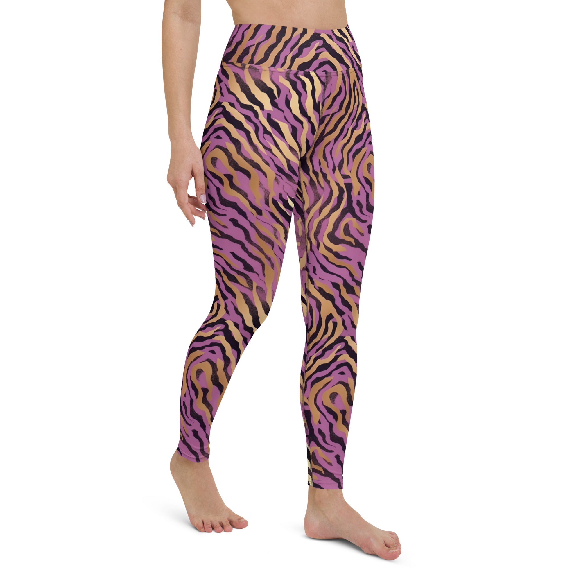 [Wild Side] Purple Stripie Yoga Leggings