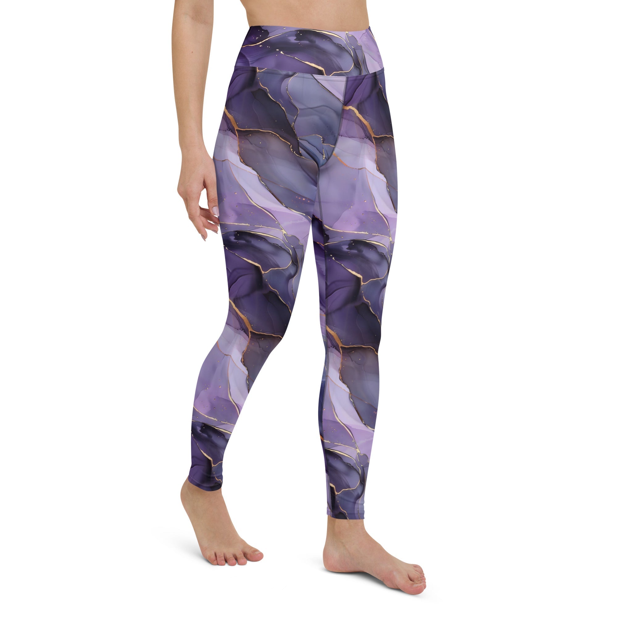 [Luxe Chic] Amethyst Gleam Yoga Leggings