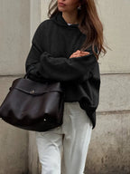 Oversized Long Sleeve Hooded Sweater