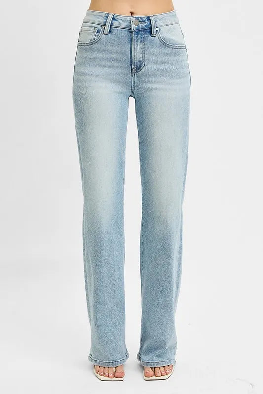 RISEN High Rise Wide Leg 90's Jeans