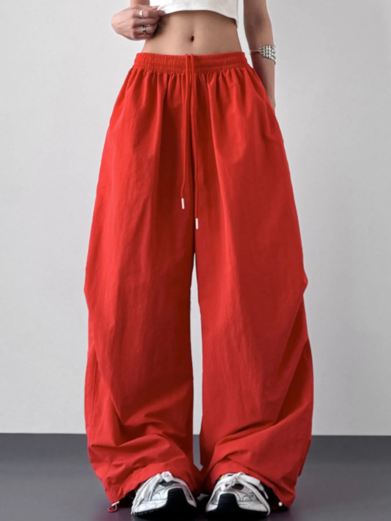 Wide Leg Drawstring Pants