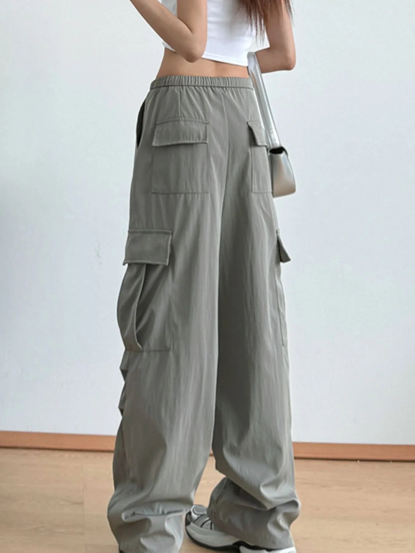 Drawstring Wide Leg Pants
