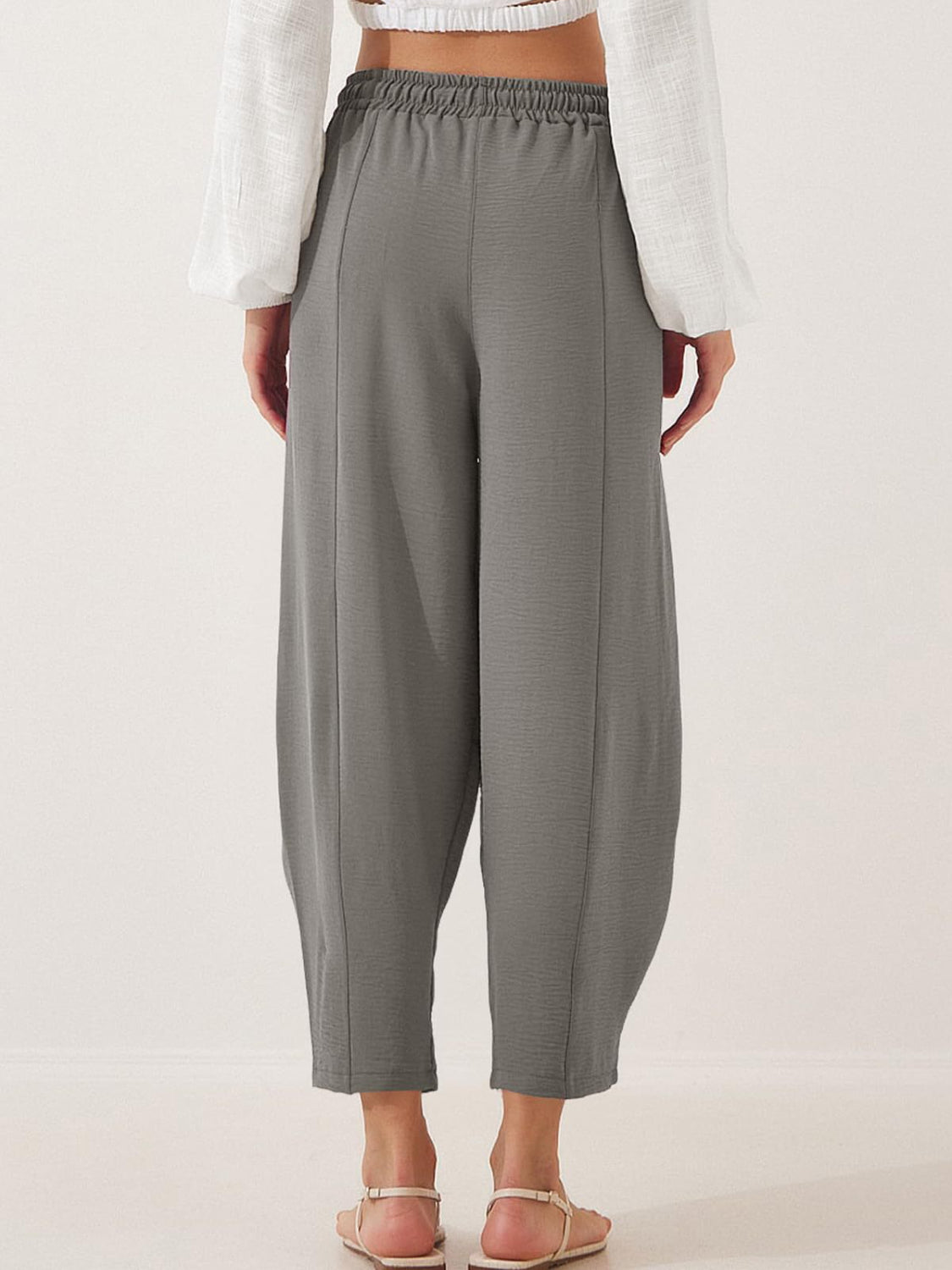 Full Size Drawstring Cropped Jogger Pants Plus Size