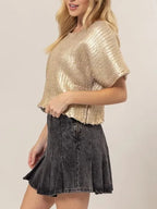 HYFVE Metal Coated Knit Sweater