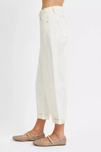 RISEN Full Size High Rise Barrel Cropped Jeans Plus Size