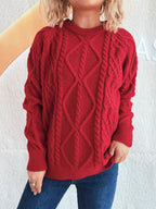 Cable Knit Long Sleeve Sweater