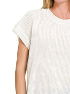 Zenana Oversized Crew Neck Sweater