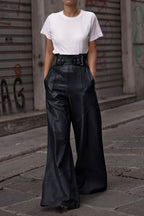 High Waist Wide Flare Pants