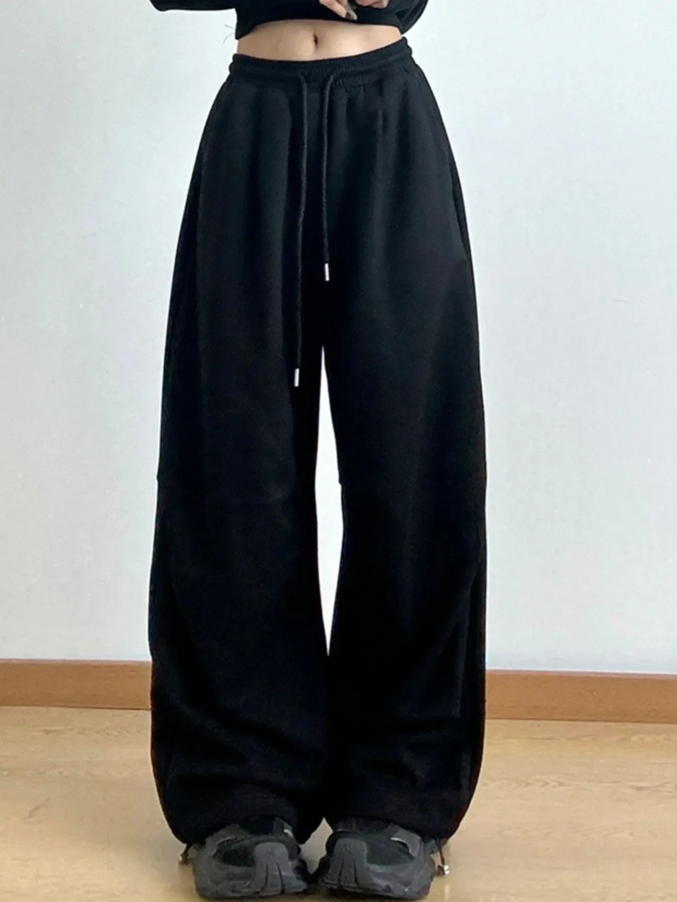 Drawstring Wide Leg Pants