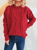 Cable Knit Long Sleeve Sweater