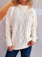Cable Knit Long Sleeve Sweater